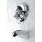 Kingston Brass Tub and Shower Faucet, Polished Chrome, Wall Mount KB531LTO - alternate 5